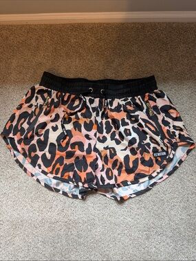 P.E NATION Leopard-Print Running Shorts